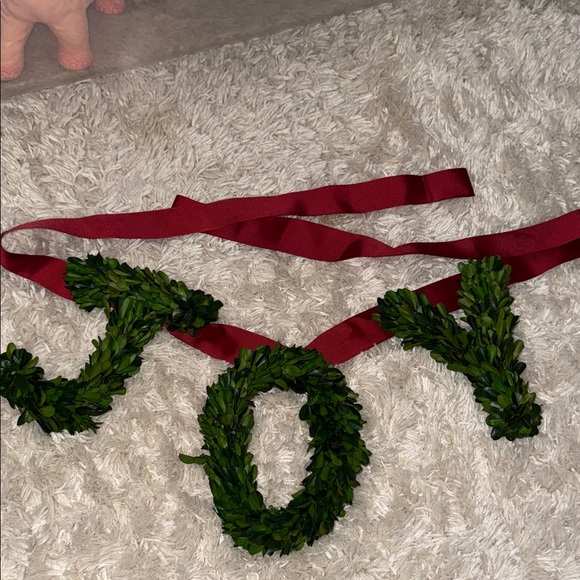 Smith & Hawken Festive Boxwood Greenery 'JOY' Holiday Garland - Picture 12 of 15